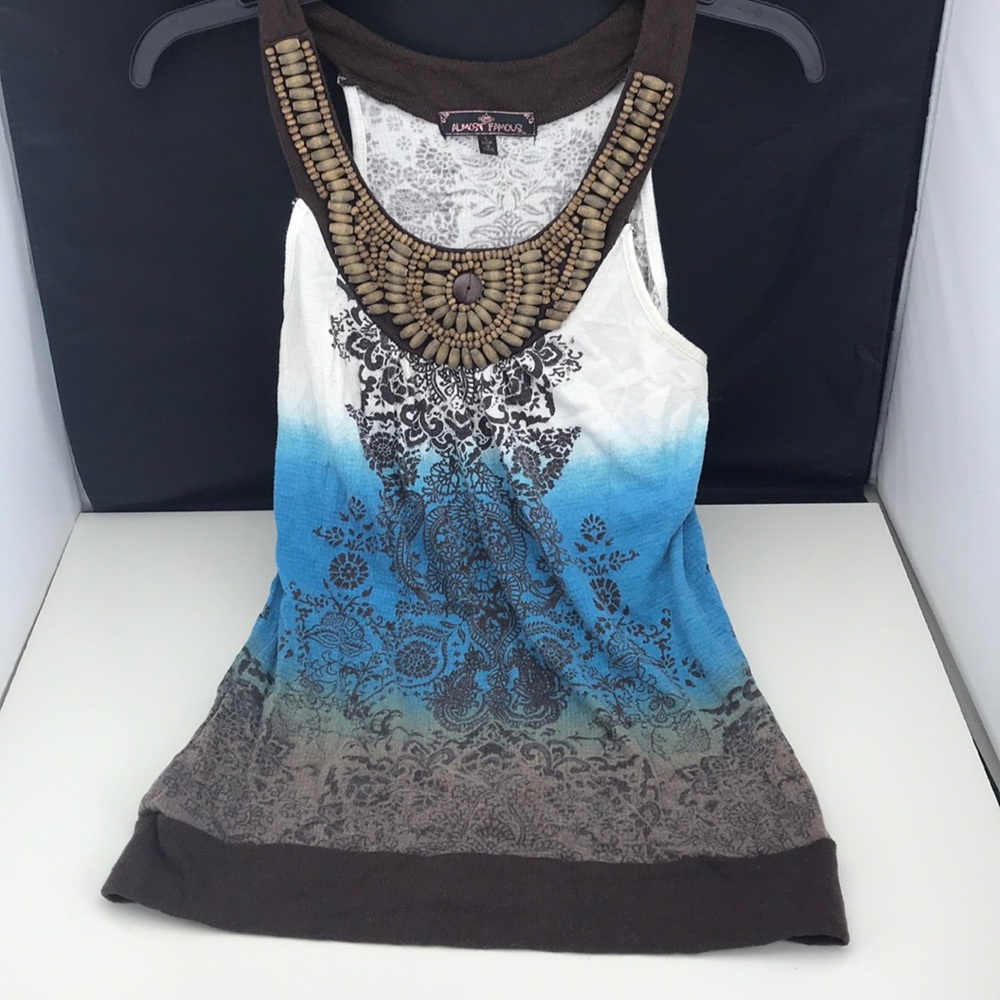 Almost famous print tank top size L